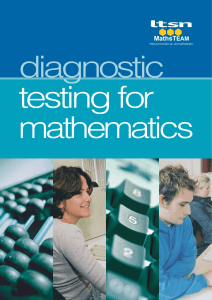 testing for mathematics diagnostic