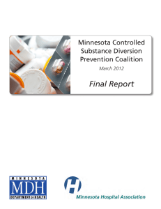 Final Report Minnesota Controlled Substance Diversion Prevention Coalition