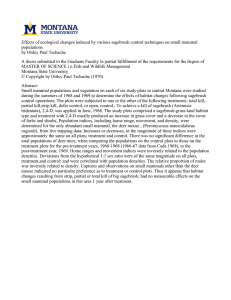 Effects of ecological changes induced by various sagebrush control techniques... populations