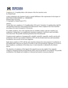 Complexes of 1, 8-naphthyridines with elements of the first transition... by Ahmad Emad