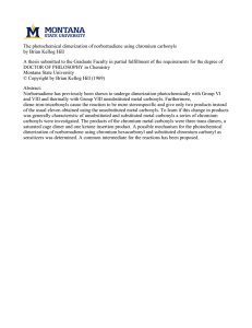 The photochemical dimerization of norbornadiene using chromium carbonyls