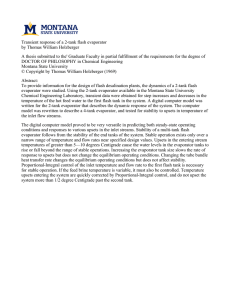 Transient response of a 2-tank flash evaporator by Thomas William Holzberger