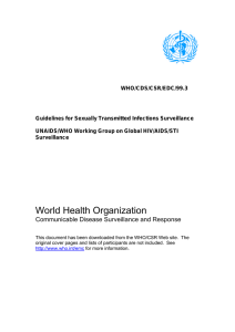 WHO/CDS/CSR/EDC/99.3 Guidelines for Sexually Transmitted Infections Surveillance