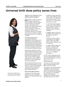 Universal birth dose policy saves lives