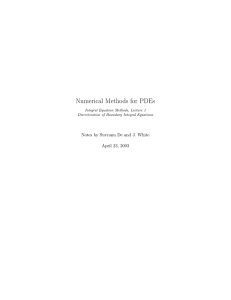 Numerical Methods for PDEs Notes by Suvranu De and J. White