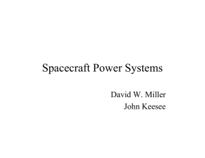 Spacecraft Power Systems David W. Miller John Keesee