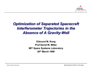 Optimization of Separated Spacecraft Interferometer Trajectories in the Absence of A Gravity-Well