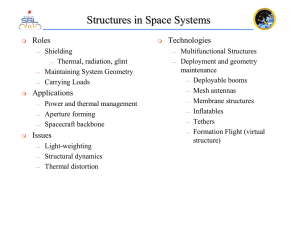 Structures in Space Systems Roles Technologies