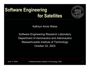 Software Engineering for Satellites