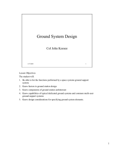 Ground System Design Col John Keesee