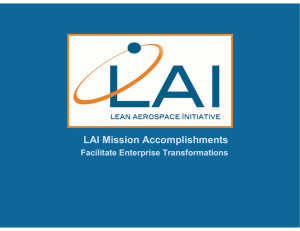 LAI Mission Accomplishments Facilitate Enterprise Transformations
