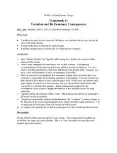 Homework #1 Variation and Its Economic Consequences