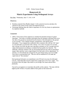 Homework #4 Matrix Experiments Using Orthogonal Arrays