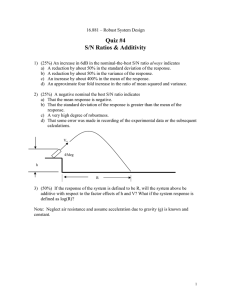 Quiz #4 S/N Ratios &amp; Additivity