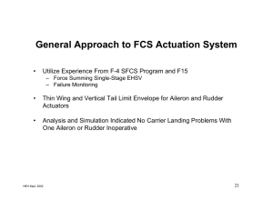 General Approach to FCS Actuation System