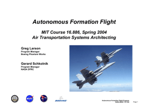 Autonomous Formation Flight MIT Course 16.886, Spring 2004 Air Transportation Systems Architecting