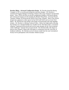 Company in 1981 as an advanced composites structures designer. ... currently the Program Manager for Boeing’s Pelican Ultra-Large Transport Aircraft... Rawdon, Blaine.  Advanced Configuration Design.