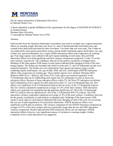 Sire by region interactions in Simmental sired calves