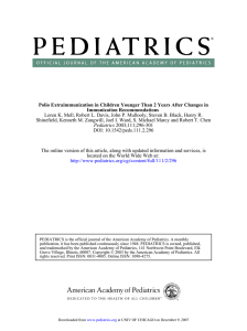 Polio Extraimmunization in Children Younger Than 2 Years After Changes... Immunization Recommendations