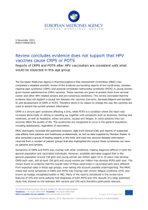 Review concludes evidence does not support that HPV