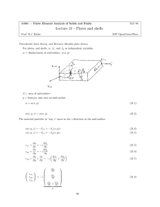 Lecture 21 - Plates and shells