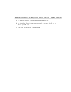 Numerical Methods for Engineers, Second edition: Chapter 1 Errata