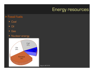 Energy resources  Fossil fuels Coal