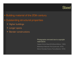 Steel  Building material of the 20th century Outstanding structural properties