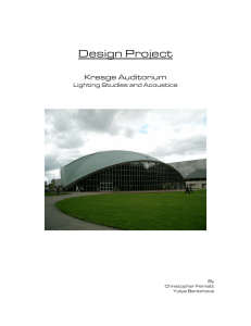 Design Project  Kresge Auditorium Lighting Studies and Acoustics