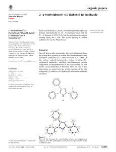 organic papers 2-(2-Methylphenyl)-4,5-diphenyl-1 H