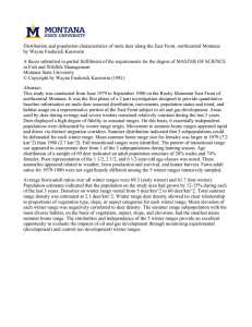 Distribution and population characteristics of mule deer along the East... by Wayne Frederick Kasworm