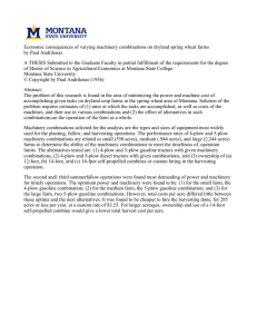 Economic consequences of varying machinery combinations on dryland spring wheat... by Paul Andrilenas