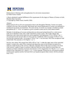 Radiocesium in Montana soils and applications for soil erosion measurement