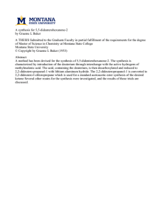 A synthesis for 5,5-dideuterohexanone-2 by Graeme L Baker