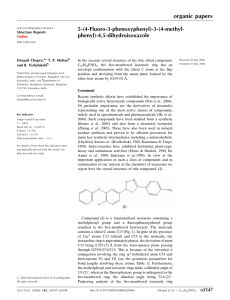 organic papers 5-(4-Fluoro-3-phenoxyphenyl)-3-(4-methyl- phenyl)-4,5-dihydroisoxazole