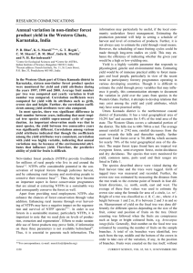 Annual variation in non-timber forest RESEARCH COMMUNICATIONS