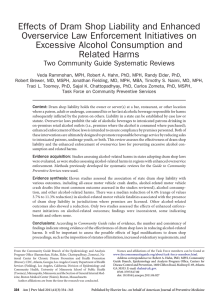 Effects of Dram Shop Liability and Enhanced Excessive Alcohol Consumption and