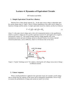 Lecture 4: Dynamics of Equivalent Circuits