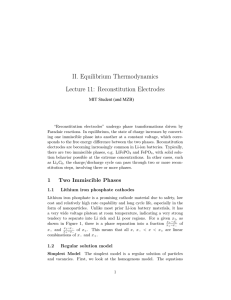 II. Equilibrium Thermodynamics Lecture 11:  Reconstitution Electrodes MIT Student (and MZB)