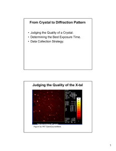 From Crystal to Diffraction Pattern