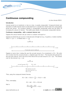 Continuous compounding
