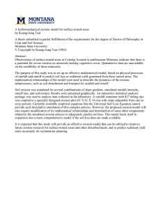 A hydromechanical erosion model for surface-mined areas by Kuang-Jung Tsai