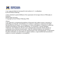 A new regiocontrolled and stereospecific total synthesis of (+-) modhephene