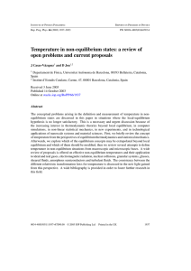 Temperature in non-equilibrium states: a review of
