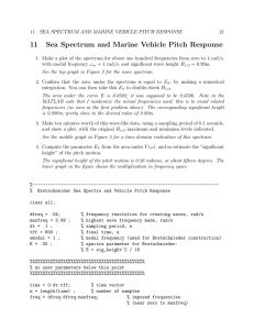 11 Sea Spectrum and Marine Vehicle Pitch Response