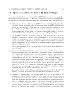 43 Spectral Analysis to Find a Hidden Message