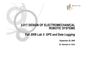 2.017 DESIGN OF ELECTROMECHANICAL ROBOTIC SYSTEMS September 28, 2009