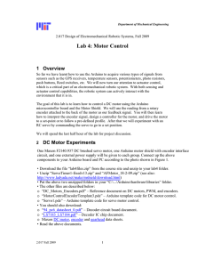 Lab 4: Motor Control 1 Overview
