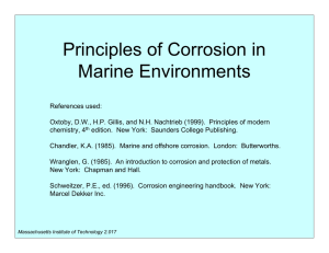 Principles of Corrosion in Marine Environments