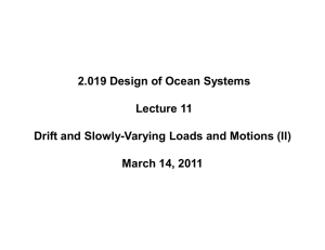 2.019 Design of Ocean Systems Lecture 11 March 14, 2011
